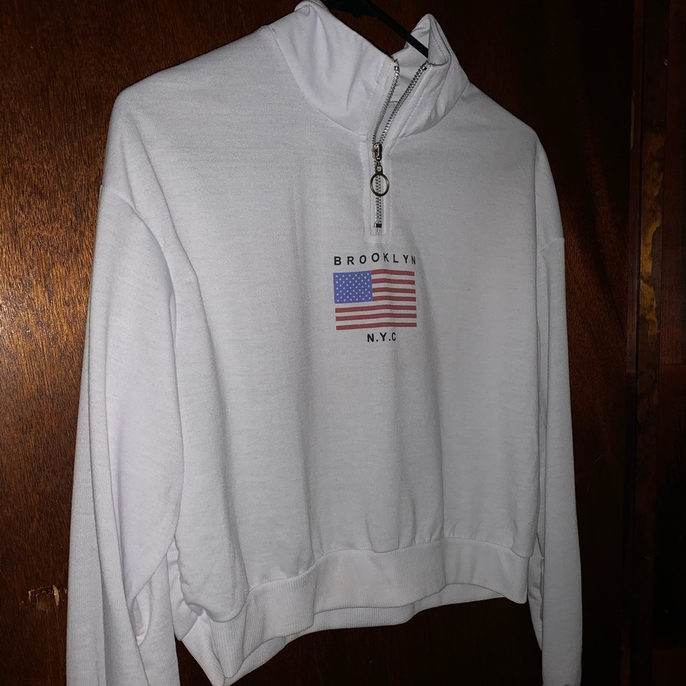 Quarter zip cropped jacket